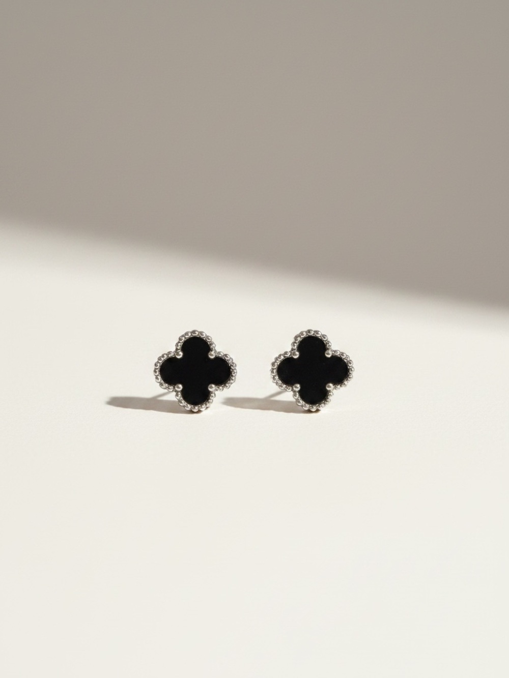 Clover stainless steal earrings